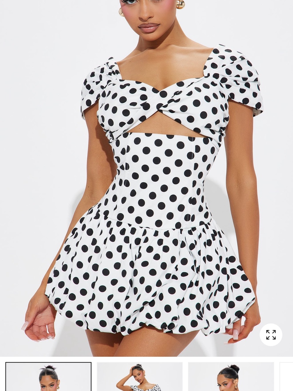 Fashion nova Lola polka dot micro mini bubble dress - Picture 4 of 5